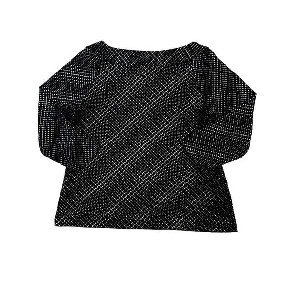 Notations Black Silver Sparkle Top Womens Size XL - Picture 7 of 7